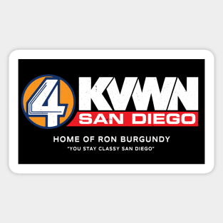Channel 4 - KVWN San Diego - Home of Ron Burgundy Sticker